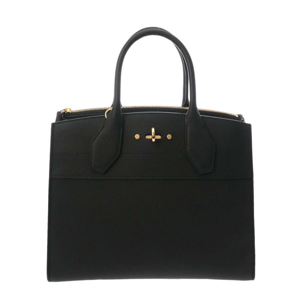 LOUIS VUITTON City Steamer Noir Black Taurillon Leather Handbag